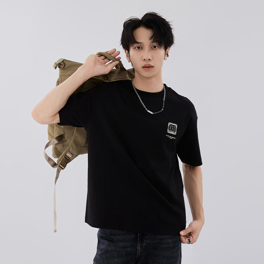 【新品上新】HX 春秋季圆领短袖T恤S102533087101/02 商品图4