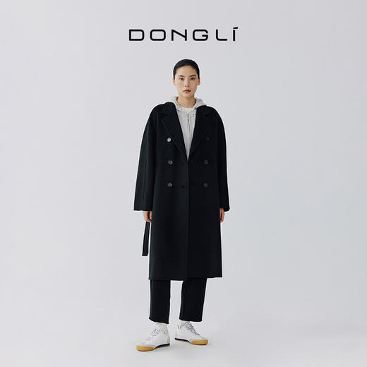东黎 • 山羊绒女士秋冬中长款西服领宽松经典801大衣 4785 商品图7