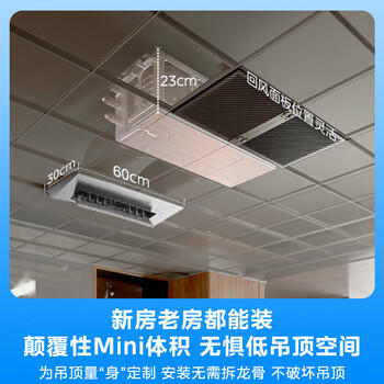 美的（Midea）厨房空调专用机 小凉方 嵌入式大1.5匹单冷变频一级能效 防油烟大冷量 CKF-35FW/BN1Y-FG100钛钢灰 商品图2