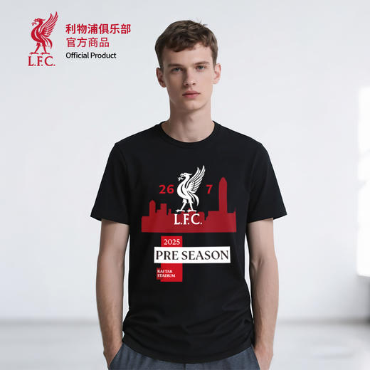 【官方正版】利物浦俱乐部 | 香港季前赛黑色T恤圆领纪念款短袖 商品图2