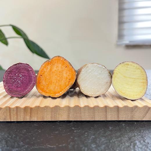 【云南四拼彩云蜜薯】​四重风味，一口满足，一次可以吃到4种口味番薯：1云溪红蜜2榴莲金蜜3奶油哈蜜4糖心紫蜜，个个都是糖化好的，每一种单拎出来都超好吃 商品图4