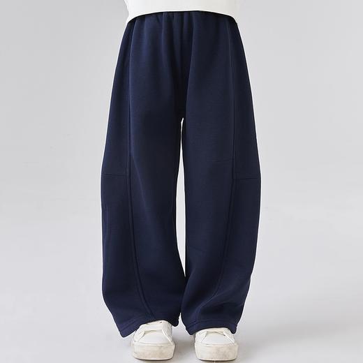 笛莎Deesha 2025冬季新款时尚男女童加厚弯刀裤廓形长裤 商品图0