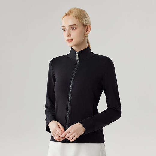 【合作款】女砂洗全拉链立领外套 商品图4