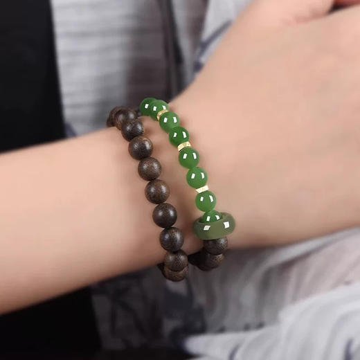 笙观相沐棋楠沉香青山黛手串 油线清晰 色泽匀美 质地油润 商品图6