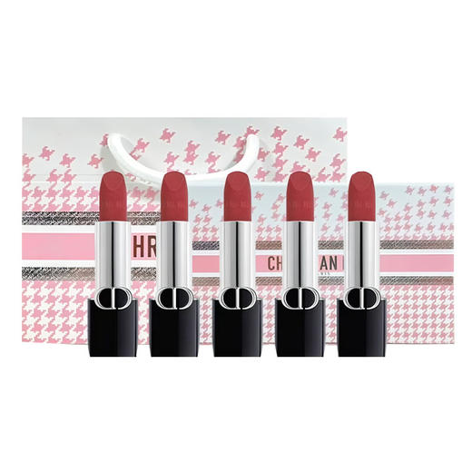 【全球购】【送礼袋】迪奥口红小样五件套1.5g*5 丝绒999丝绒888丝绒840丝绒720丝绒777 商品图1