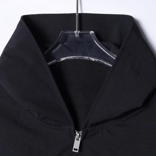 23469SDSA男士秋冬新款痞帅男装纯色螺纹下摆连帽卫衣拉链外套百搭时尚 商品图2