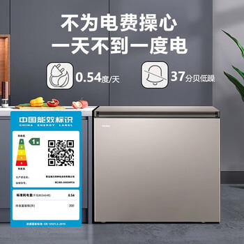 海尔（Haier）轻奢金200升单温冰柜家用小型无需频繁除霜钢板内胆冷冻/冷藏冰箱BC/BD-200GHPCA 商品图0