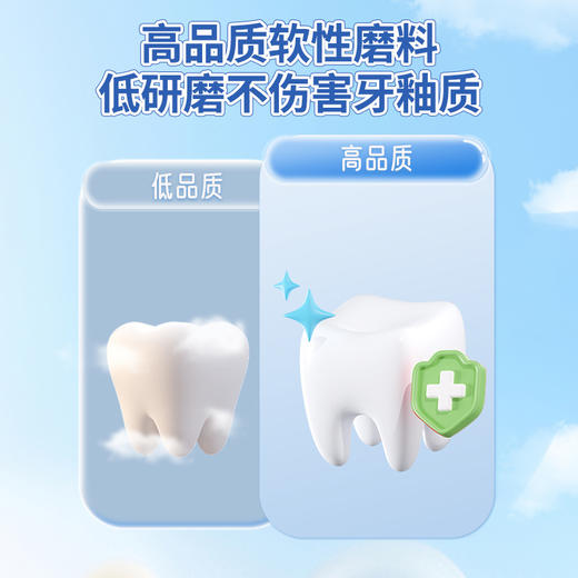 德露宝无氟儿童牙膏2-12 岁防蛀护龈 4 支装 商品图2