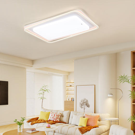 欧普（OPPLE）心舞客厅1m大尺寸奶油风吸顶灯套餐 商品图4