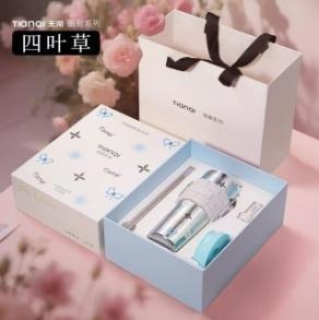 天沏画廊系列纯钛杯(紫藤、蝴蝶结、玫瑰、四叶草）570ml+1962 商品图4