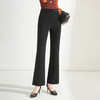 QYM 5208-Y时尚高腰微喇裤气质高腰开衩休闲喇叭裤 商品缩略图1