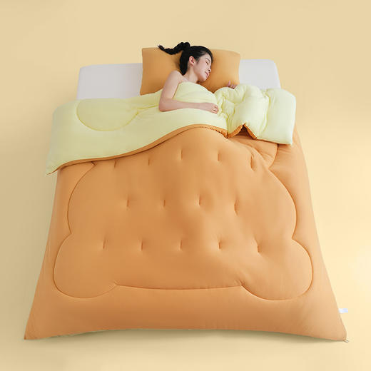 【超柔贴身 婴幼儿可用】A类奶油小熊被 7A抗菌远红外锁温御寒内衣级针织棉亲肤被芯 商品图12