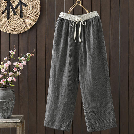 GYH 6212宽松慵懒格子款休闲裤休闲长裤 商品图2