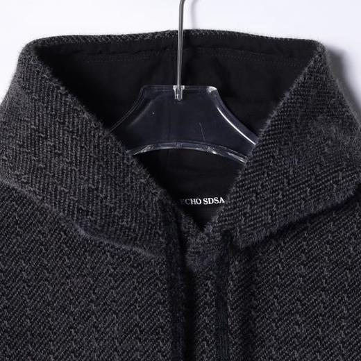 WY1160SDSA男士秋冬新款痞帅男装潮牌绒毛肌理感抽绳连帽卫衣宽松时尚 商品图2