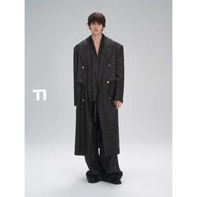 启世录TIWILLTANG“冥烛照渊”条纹大衣