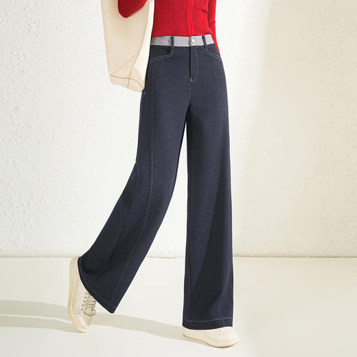 QYM 5235-Y牛仔裤宽松垂感阔腿裤直筒休闲裤 商品图1