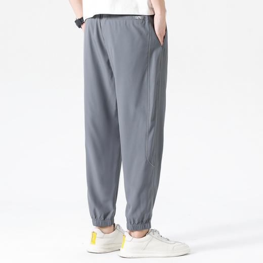 圣得西男士松紧腰头抽绳束脚裤2025年夏季新款弹力薄款休闲裤男潮 商品图3