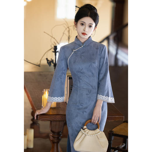 高端修身秋冬季倒大袖改良新中式日常可穿年轻款LSB3136 商品图0