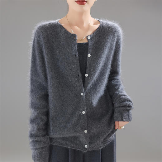 优选丨【鹿展8937 女士圆领百搭开衫 948 商品图3