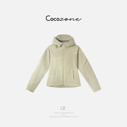 COCO ZONE 刘一一 “登山户外”连帽撞色口袋链极简外套 CD2A1553 商品图0