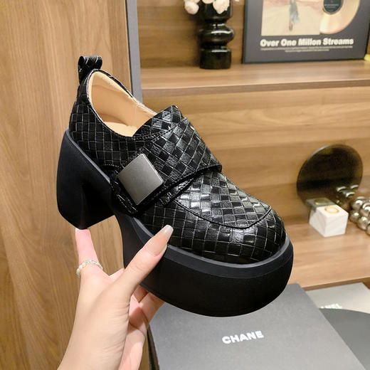 【预售5天】厚底真皮小皮鞋女秋圆头牛皮单鞋英伦风增高乐福鞋ZMXY&ZM2557 商品图2