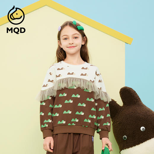 【秒3】【MQD】女童秋季童趣满版印花休闲长袖卫衣 商品图0
