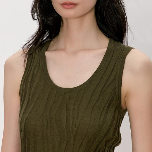 东黎 • 我不被驯化 树纹 丝绒女士秋季圆领背心 5391 商品图4