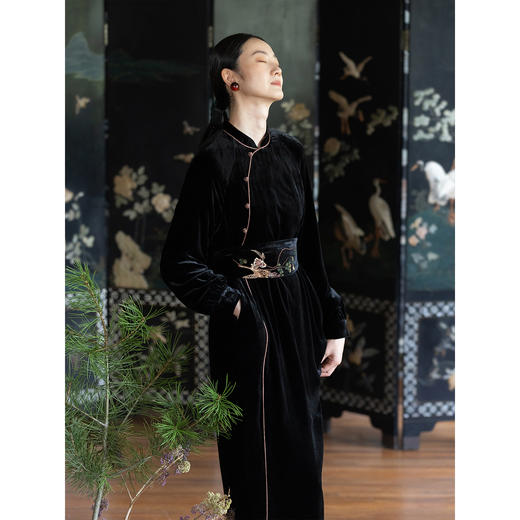 牧衣游原创 精工手绣丝绒腰封复古文艺百搭 逸仪 商品图3