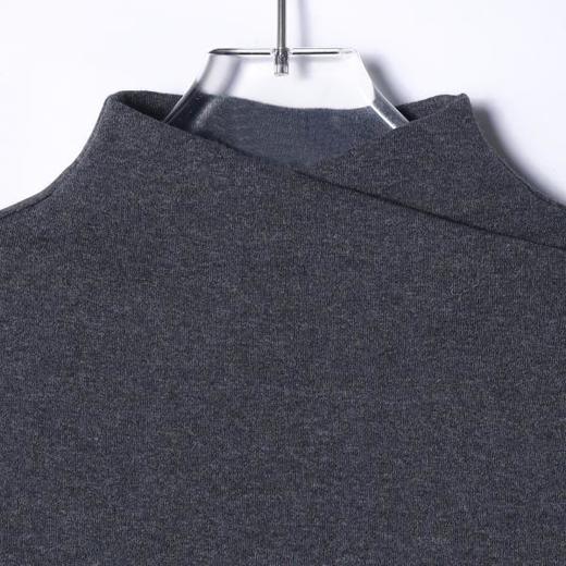 SDSA男士秋冬新款痞帅男装纯色针织半高领交叉设计长袖T恤百搭潮 商品图2