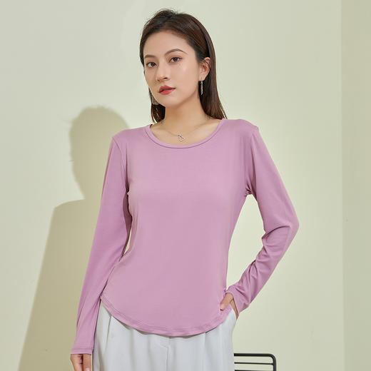 【秒杀❗️49.9抢2件🔥气质打底衫】优雅知性，百搭保暖，修身显瘦不臃肿！软糯圆领高级感面膜仿羊绒春秋季新款内搭长袖T恤女显瘦修身上衣 商品图13