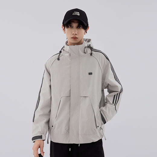 【新品上新】HX 春秋季带帽茄克衫外套简约运动S105533313101 商品图1