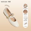 【限时秒杀】西遇平底玛丽珍鞋女新款秋季法式复古小金豆方头浅口软底单鞋V1656929 商品缩略图2