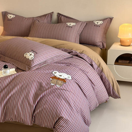 自然醒全棉磨毛卡通刺绣四件套HS 商品图0