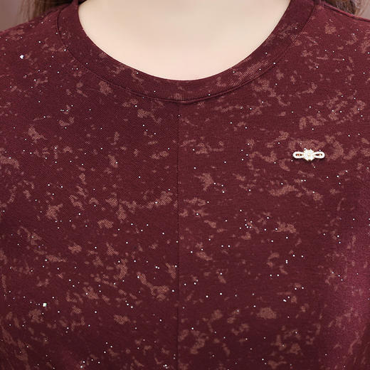 QYM 25XY11-Y蝴蝶结系带T恤衫+高腰牛仔半身裙气质两件套裙 商品图3