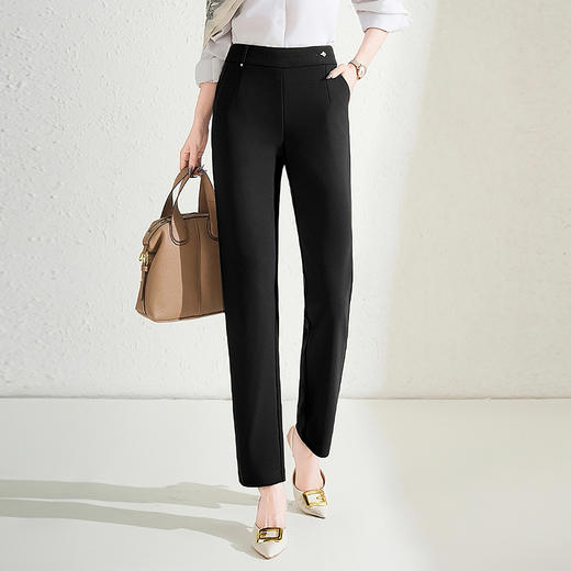 QYM 5222-Y时尚新款小脚裤高腰口袋哈伦裤休闲裤 商品图1