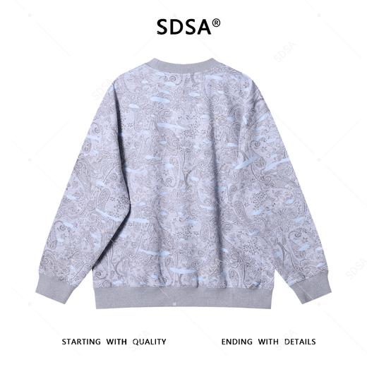 WY1060SDSA男士秋冬新款痞帅男装韩版割破撞色印花圆领卫衣休闲百搭上衣 商品图5