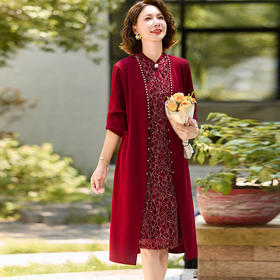 FW 167妈妈秋装连衣裙宽松大码减龄时尚