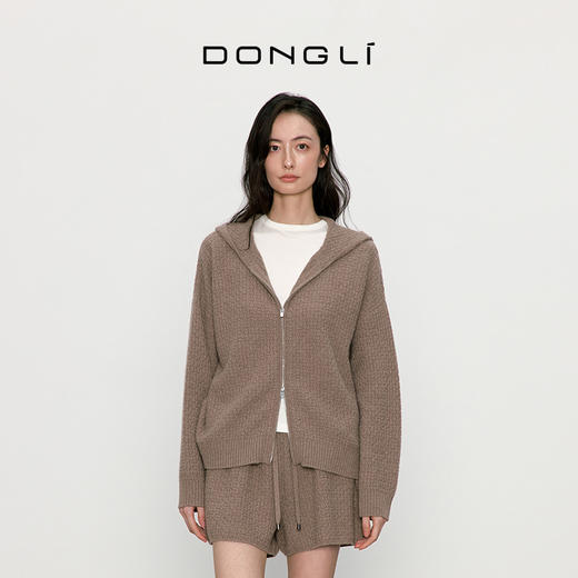 东黎 • 我不被驯化 雅逸 山羊绒女士秋季连帽开衫 5374 商品图1