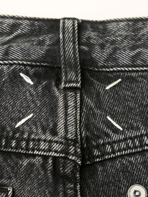 秋季新款高腰直筒牛仔阔腿裤 宽松显瘦卷边休闲长裤 商品图4