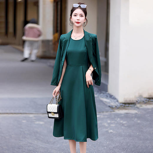 吊带裙西装外套两件套，百搭气质修身连衣裙两件套HR-HMQY2809 商品图1