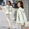 气质优雅时尚立领连帽，工装拉链外套潮流HR-YLFS9055 商品缩略图3