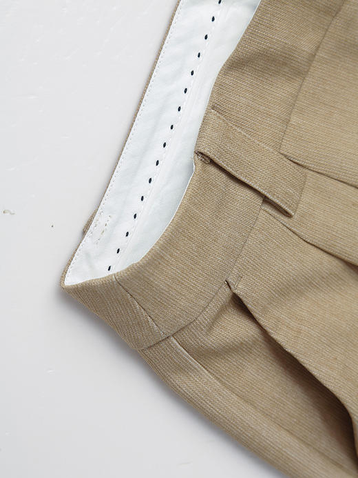 通勤风卡其色高腰阔腿西裤女 宽松直筒垂坠感长裤 商品图2