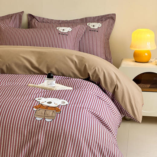 自然醒全棉磨毛卡通刺绣四件套HS 商品图1