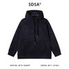 SDSA男士秋冬新款痞帅男装慵懒风绒毛菱形格设计抽绳连帽卫衣宽松 商品缩略图1