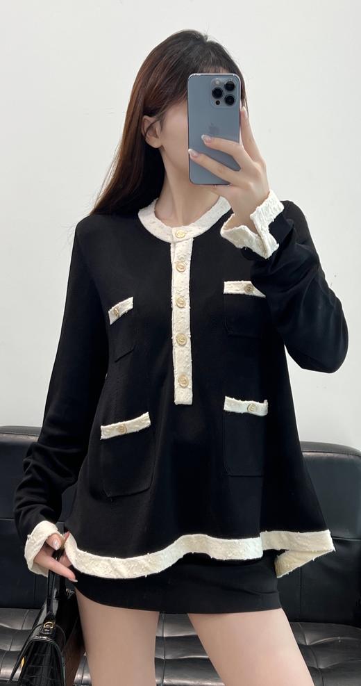 TY343-CHANEL香奈儿 25A 混合纤维套头衫标志长袖上衣针织衫 女款（PG*MM） 商品图1