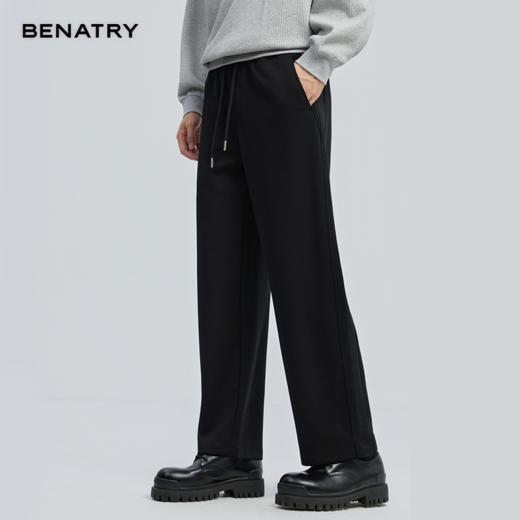 贝纳川2025秋季新品阔腿针织休闲裤ECF332004 商品图1
