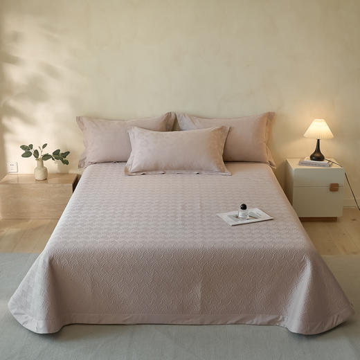 自然醒轻奢高支浮雕立体提花单件床盖HS 商品图7