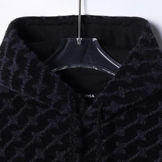 WY1189SDSA男士秋冬新款痞帅男装撞色提花斜纹绒毛设计抽绳连帽卫衣百搭 商品图2