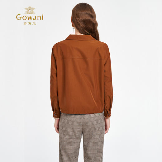 乔万尼2025秋季新品挺阔工装风抽绳短外套风衣ED3B270 商品图4