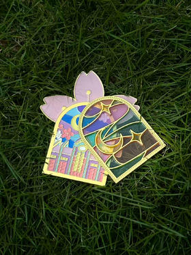 华科大樱花透彩多层旋转冰箱贴